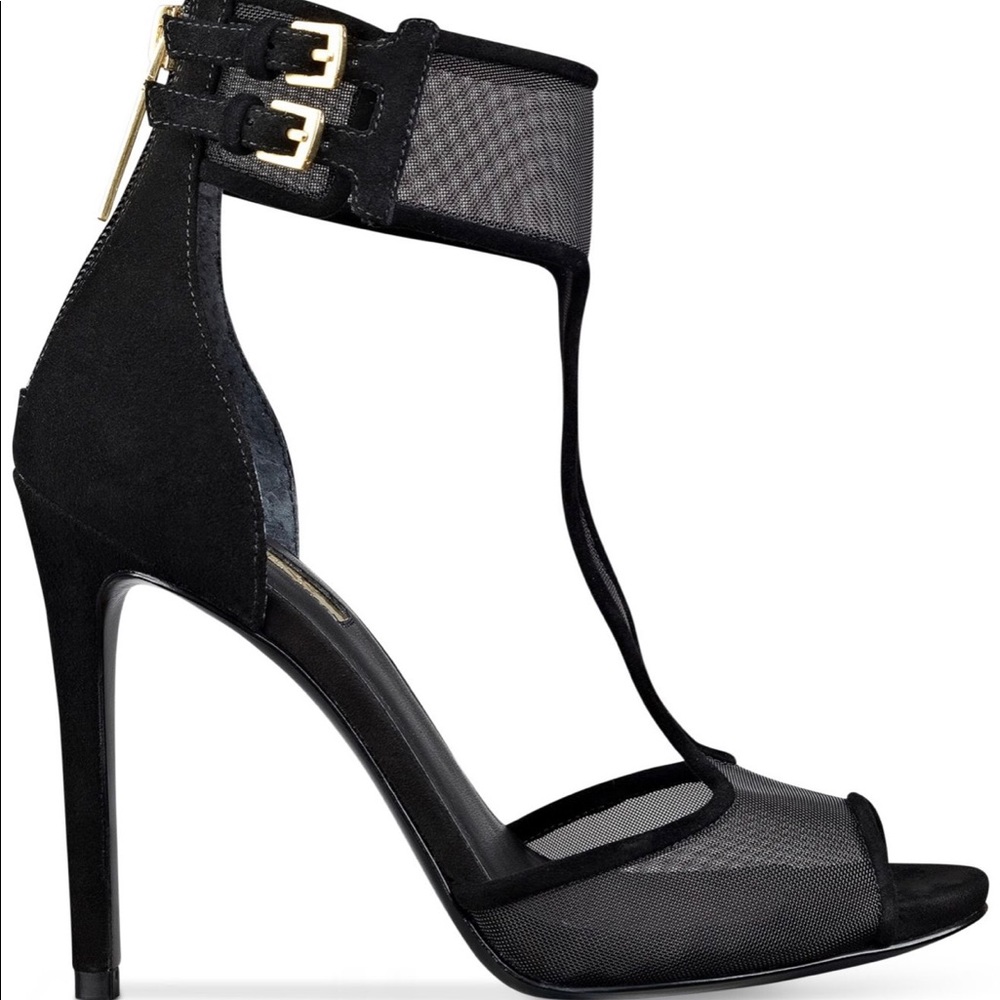 Guess Apola Peep Toe T-Strap Heels